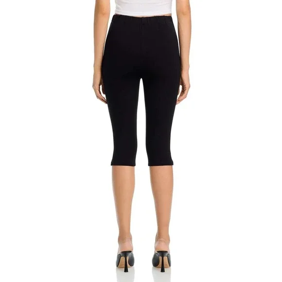 Steve Madden Dara Capri Leggings Womens XS Black Minimalist Preppy Trendy NWT - Picture 5 of 16